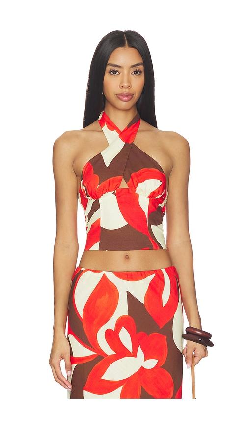 seven wonders billie top in red. - size l (also in s, xs, m, xl)