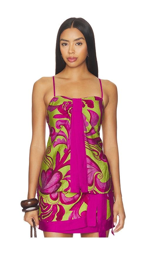seven wonders catriona split front top in multi. - size l (also in xs, s, m, xl)