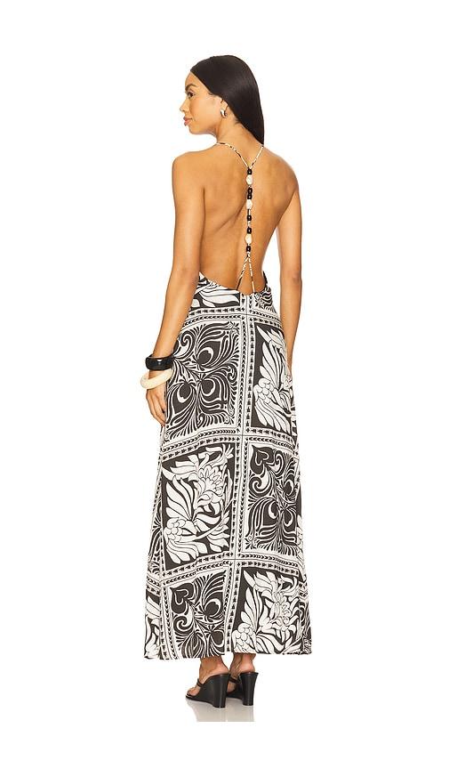 seven wonders chantelle halter maxi dress in black. - size l (also in m)