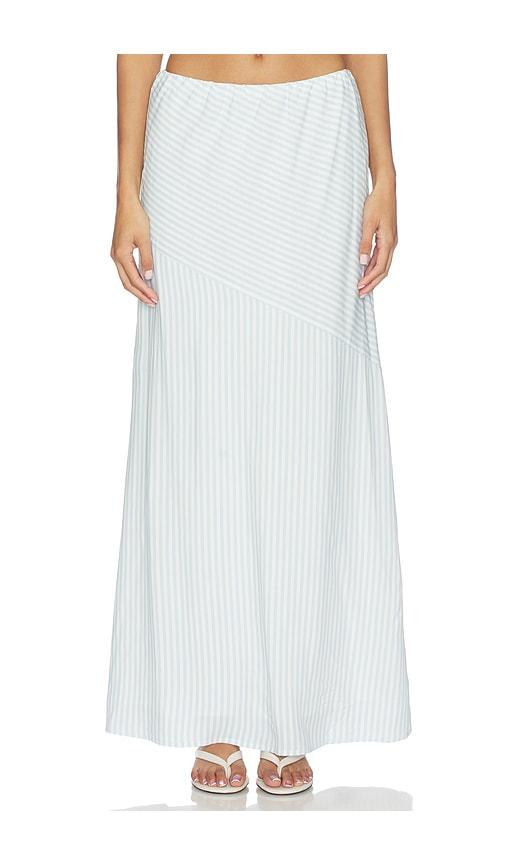 seven wonders dania low waist maxi skirt in blue,white. - size l (also in s, xs, m, xl)