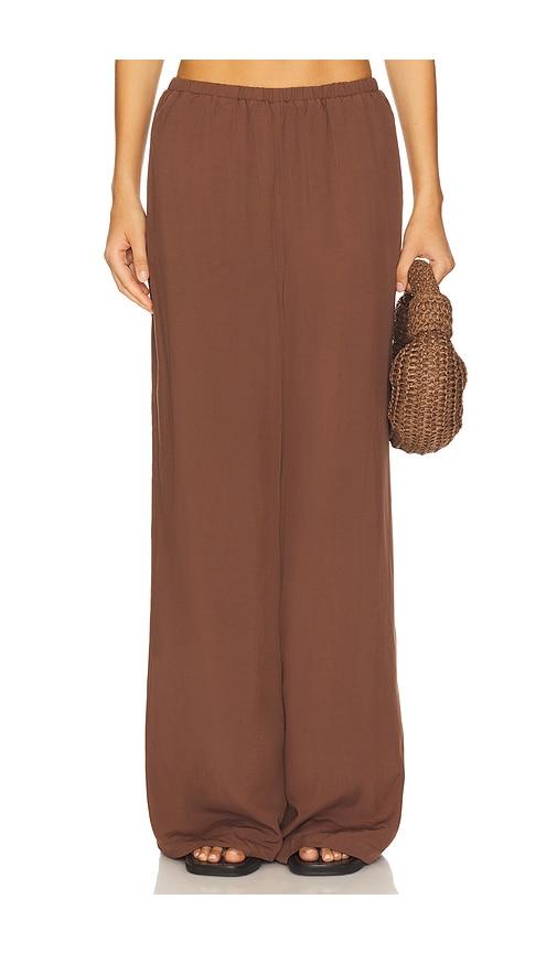 seven wonders fleur palazzo pant in chocolate. - size l (also in s)