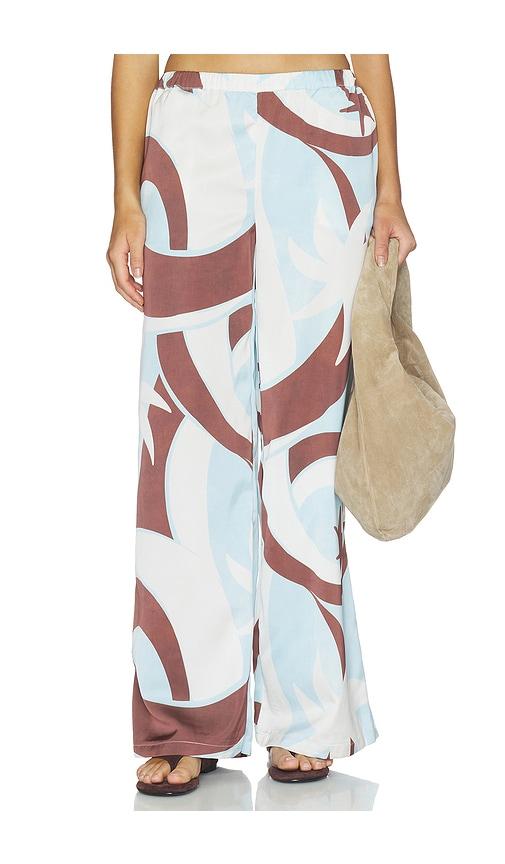 seven wonders kaeli elasticated palazzo pant in multi. - size m (also in xs, s, xl)