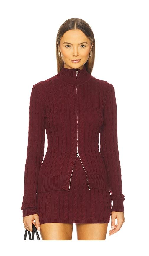 seven wonders katarina long sleeve top in red. - size s (also in xs)