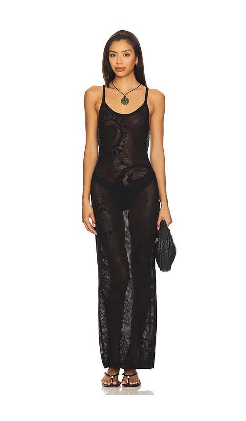 seven wonders milenia midi dress in black. - size l (also in xl)