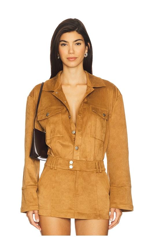 seven wonders monah jacket in brown. - size l (also in s, m)