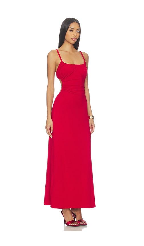 seven wonders myla braided cut out maxi dress in red. - size l (also in s, xs, m, xl)
