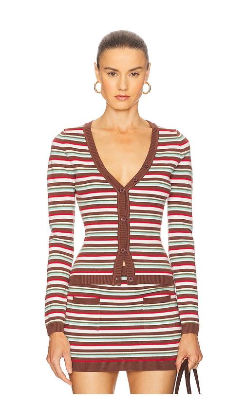 seven wonders noemi long sleeve top in brown. - size l (also in s, m, xl)