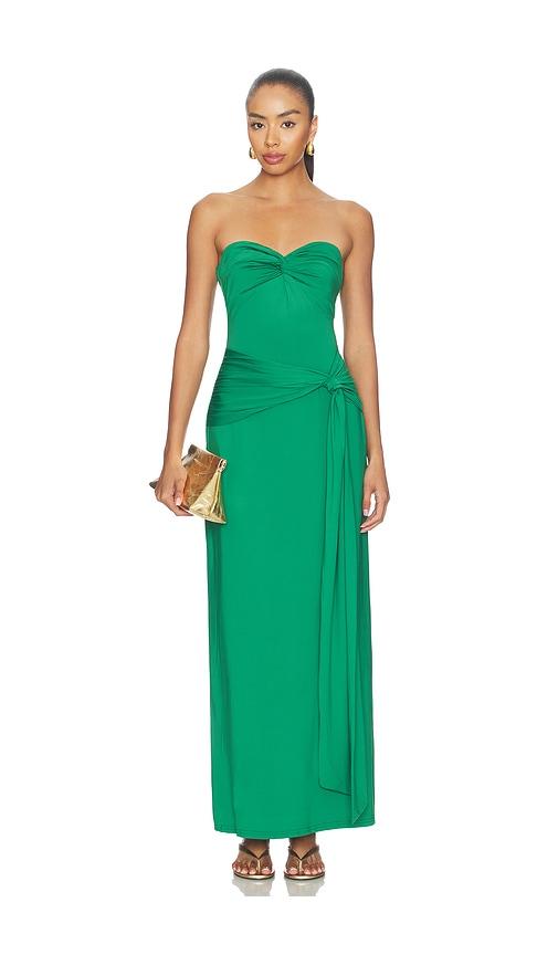 seven wonders toulouse strapless maxi dress in green. - size xl (also in xs)