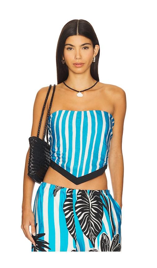 seven wonders tropez top in blue. - size s (also in xs)