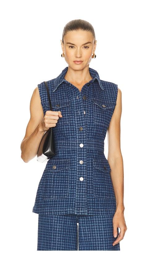 seventy + mochi ani vest in blue. - size s (also in xs, xl)