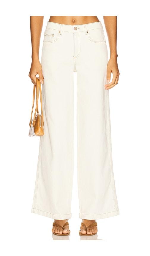 seventy + mochi bay wide leg jeans in white. - size 32 (also in 34)