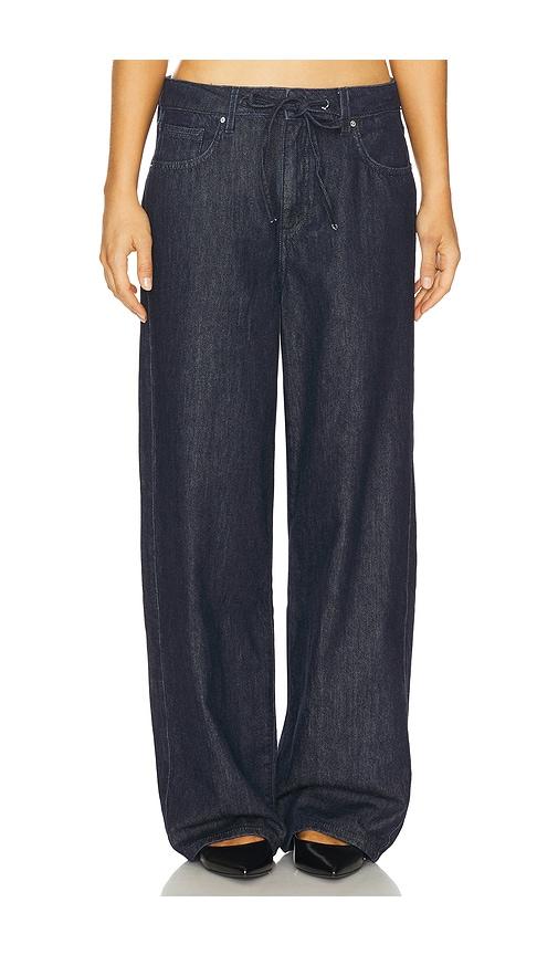 seventy + mochi blake wide leg jeans in blue. - size m (also in xl)