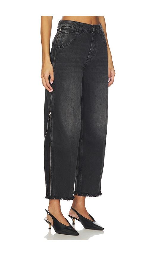 seventy + mochi bo zip wide leg jeans in black. - size 32 (also in 34)