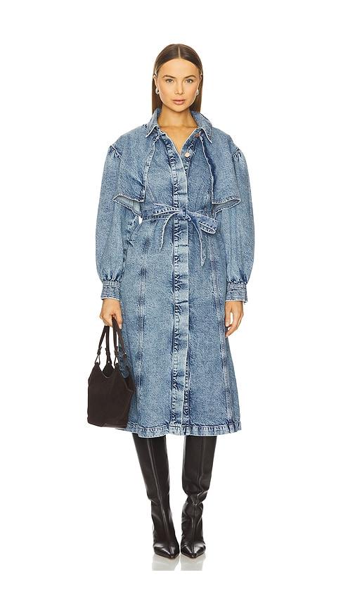 seventy + mochi bonnie trench in blue. - size s (also in xs)