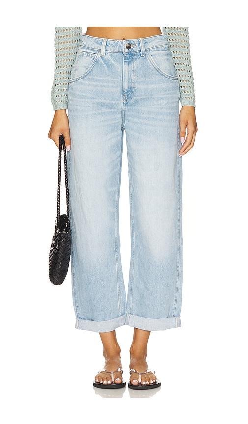 seventy + mochi turn up bo wide leg in blue. - size 27 (also in 30)