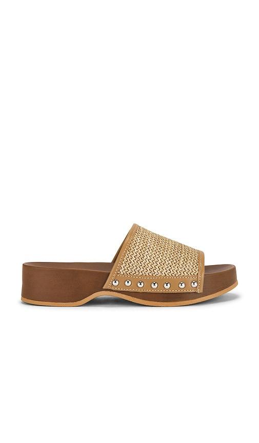 seychelles fantasy raffia sandal in brown. - size 7 (also in 9)