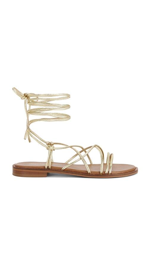 seychelles lighthouse sandal in metallic gold. - size 6 (also in 9)