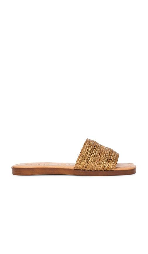 seychelles palms perfection slides in metallic bronze. - size 6 (also in 6.5)