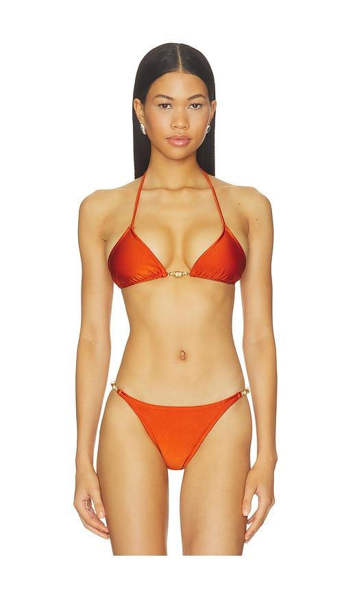 shani shemer alexander bikini top in orange. - size l (also in s, m)