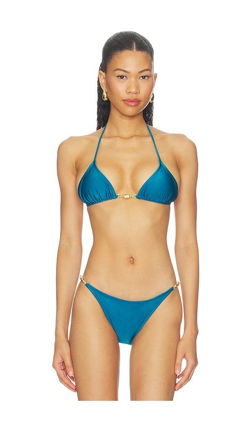 shani shemer alexander bikini top in teal. - size l (also in xs, s, m)