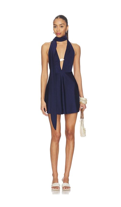 shani shemer amaya mini dress in navy. - size l (also in m, s, xs)