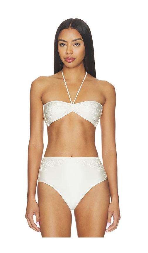 shani shemer anara bikini top in cream. - size l (also in xs, s, m)