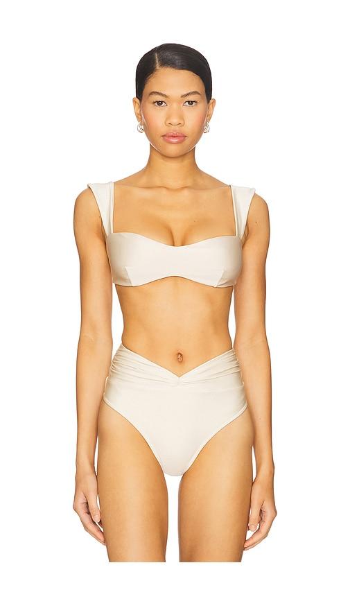 shani shemer aster bikini top in cream. - size m (also in xs)