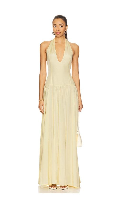 shani shemer astrid maxi dress in yellow. - size l (also in s)