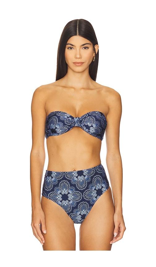 shani shemer barbara bikini top in blue. - size l (also in xs, s)