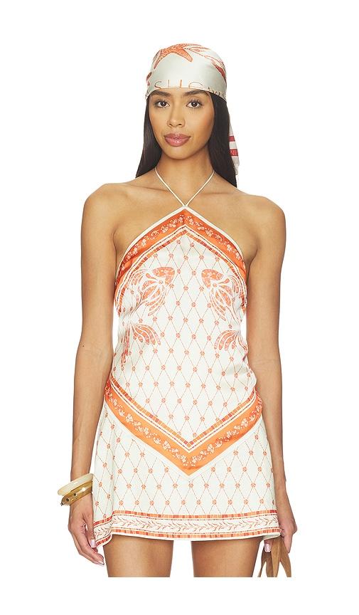 shani shemer jessie top in cream,burnt orange. - size l (also in m, s)