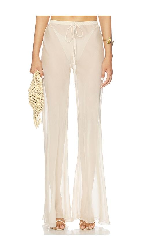shani shemer kairo wide leg pants in metallic neutral. - size m (also in s)