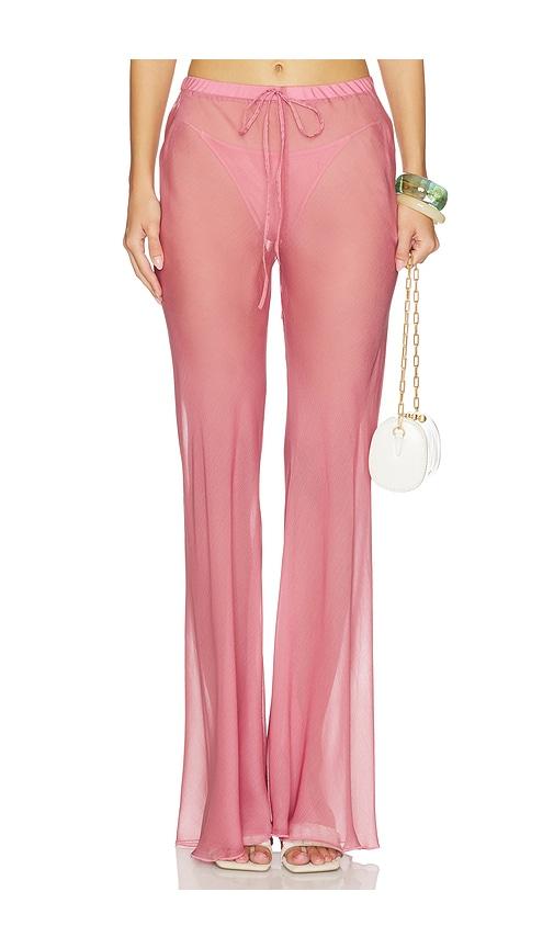 shani shemer kairo wide leg pants in rose. - size l (also in xs, s)