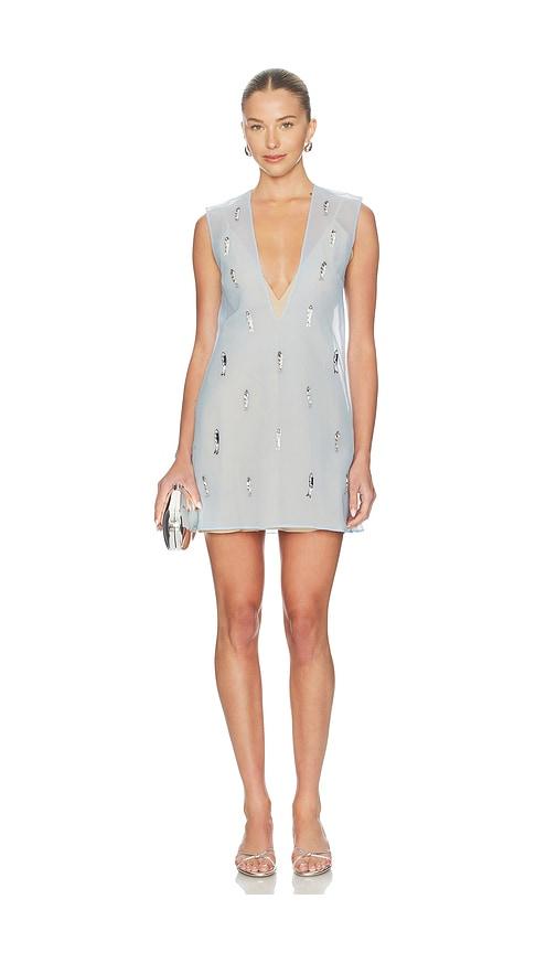 shani shemer leila mini dress in baby blue. - size l (also in xs, m)