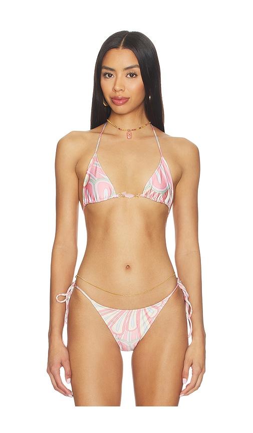 shani shemer lenora bikini top in pink. - size l (also in m)