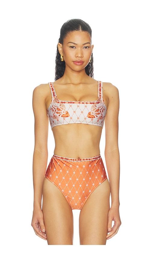 shani shemer lilia bikini top in cream. - size l (also in xs, s, m)