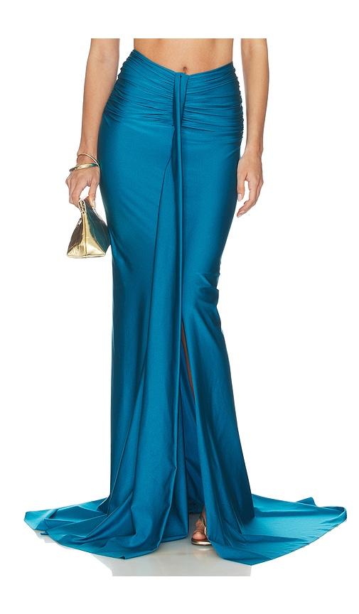 shani shemer marcella maxi skirt in teal. - size l (also in xs, s, m)