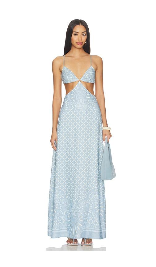 shani shemer maya maxi dress in blue. - size l (also in s, m)