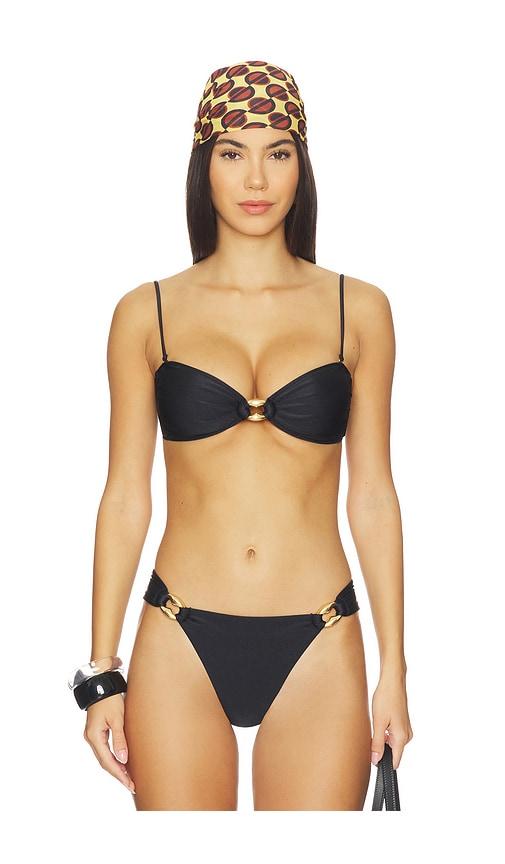 shani shemer nyx bandeau bikini top in black. - size m (also in s)