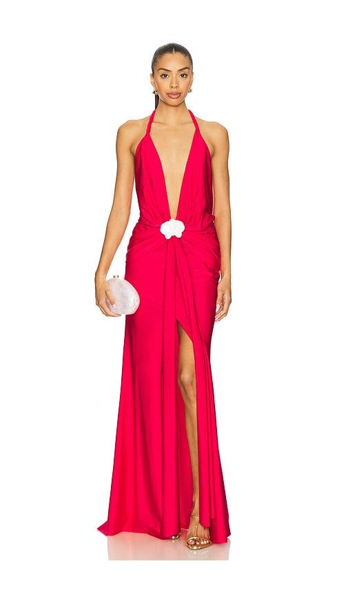 shani shemer olesia maxi dress in red. - size l (also in m, s)
