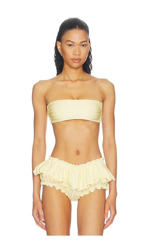 shani shemer renu bikini top in yellow. - size m (also in s)