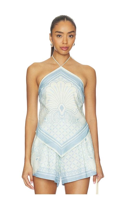 shani shemer rosa top in blue. - size l (also in m)
