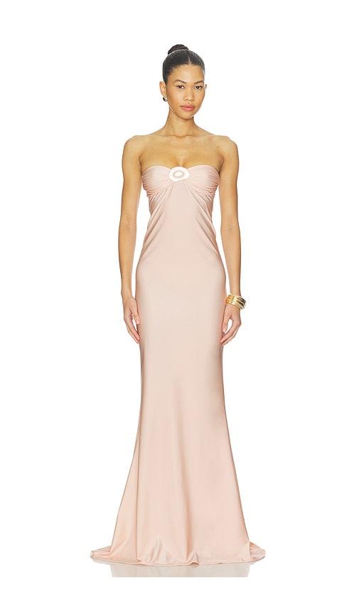 shani shemer rose maxi dress in pink. - size l (also in xs, s, m)