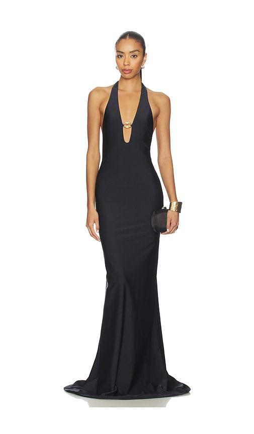 shani shemer sienna maxi dress in black. - size l (also in m)