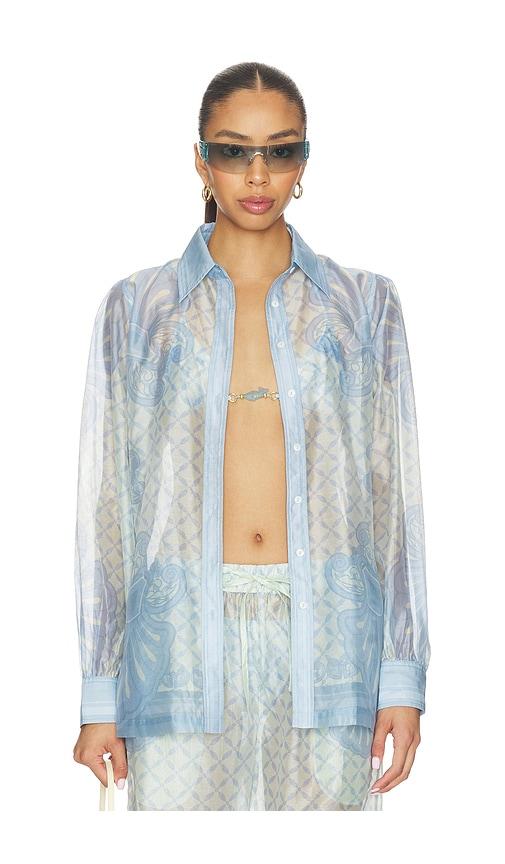 shani shemer susan shirt in baby blue. - size l (also in s)