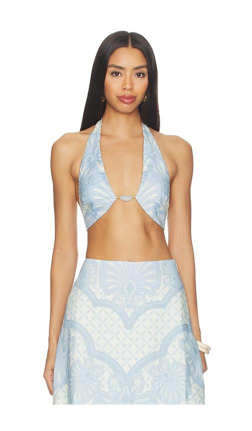 shani shemer tommy top in blue. - size l (also in xs, s, m)