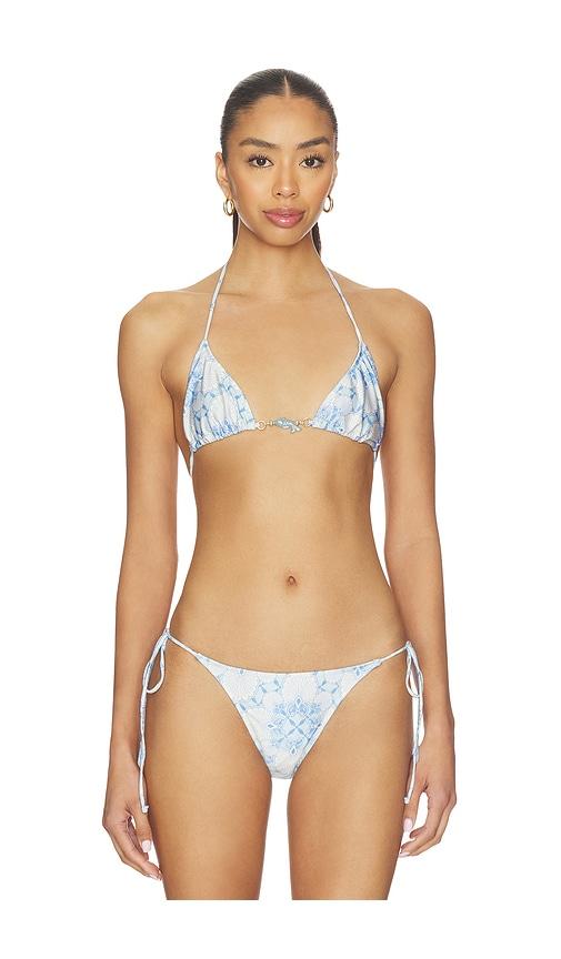 shani shemer vivienne bikini top in baby blue. - size m (also in xs, s)