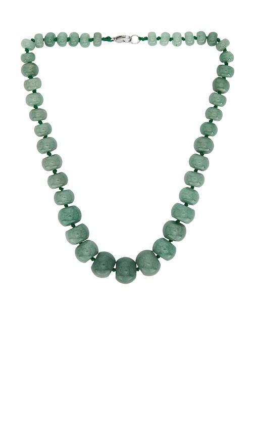 shashi beaded necklace in green.