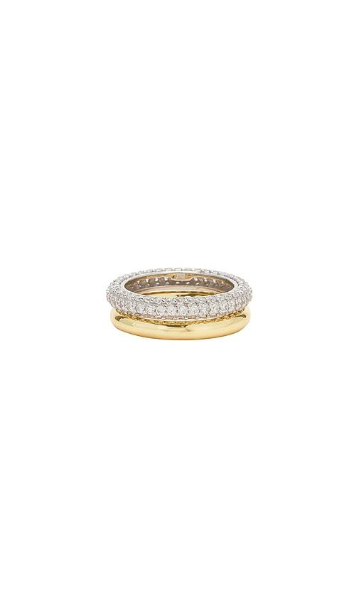 shashi bree ring set in metallic gold. - size 5 (also in 6)