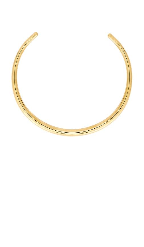 shashi dominique necklace cuff in metallic gold.