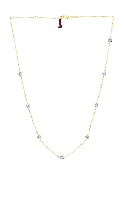 shashi emily necklace in metallic gold.